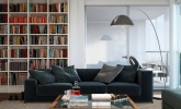 Triple-D-White-Apartment-with-Medium-grain-Wood-Flooring-and-Terrace-lounge-with-library-600x600