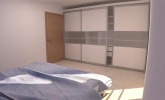Moderna spalnica z vgradno omaro